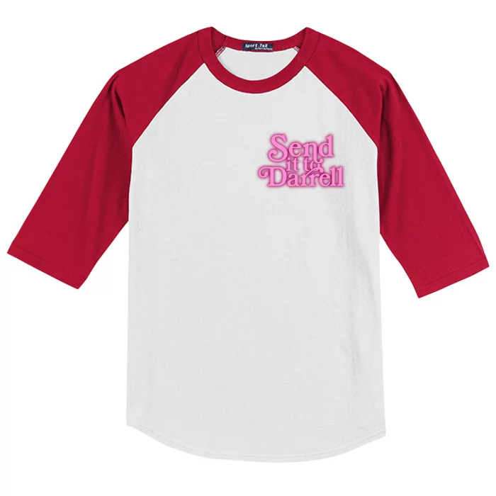 Send It To Darrell Front & Back Kids Colorblock Raglan Jersey