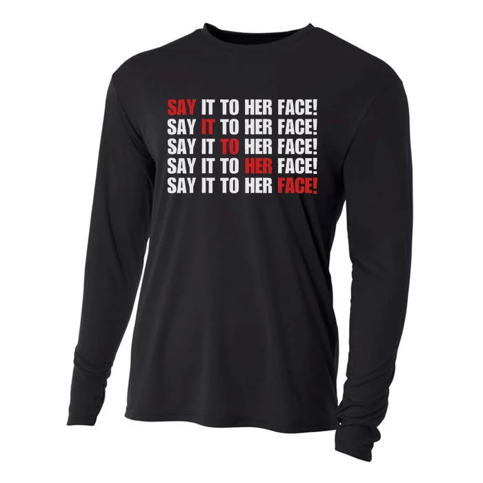 Say It To Her Face Cooling Performance Long Sleeve Crew