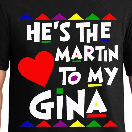 She Is The Gina To Martin Name Personalized Couple Matching Pajama Set