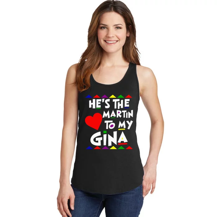 She Is The Gina To Martin Name Personalized Couple Matching Ladies Essential Tank