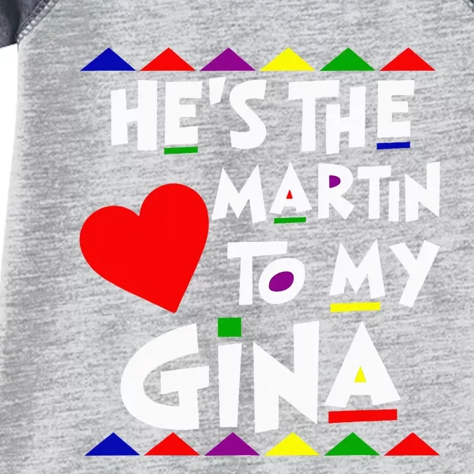 She Is The Gina To Martin Name Personalized Couple Matching Infant Baby Jersey Bodysuit