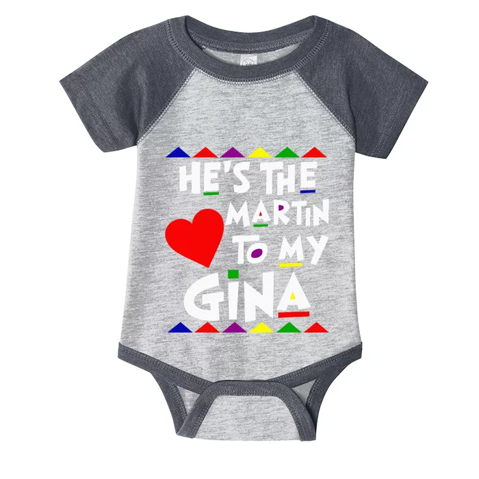 She Is The Gina To Martin Name Personalized Couple Matching Infant Baby Jersey Bodysuit