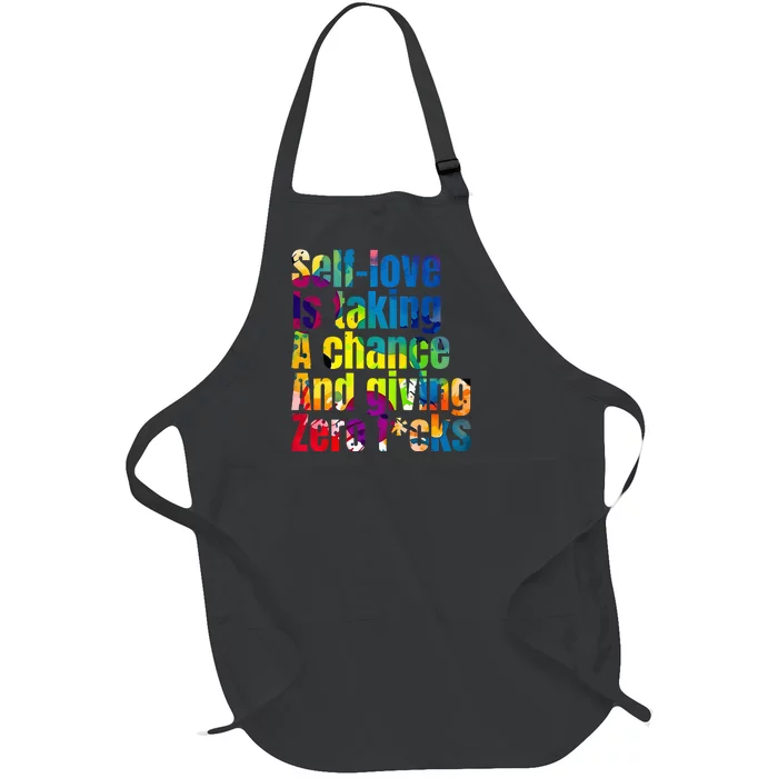 SelfLove Is Taking A Chance & Giving ZRO FKS Color Splash Full-Length Apron With Pocket