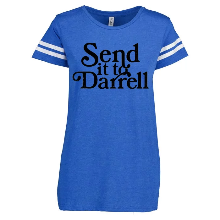 Send It To Darrell Send It To Daryl Funny Drama Vintage Enza Ladies Jersey Football T-Shirt