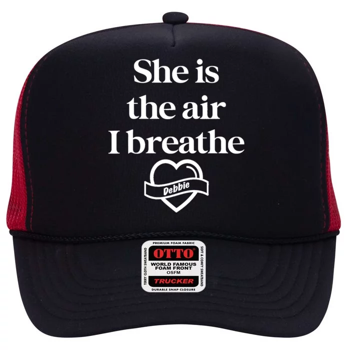 She Is The Air... By Yoraytees High Crown Mesh Trucker Hat