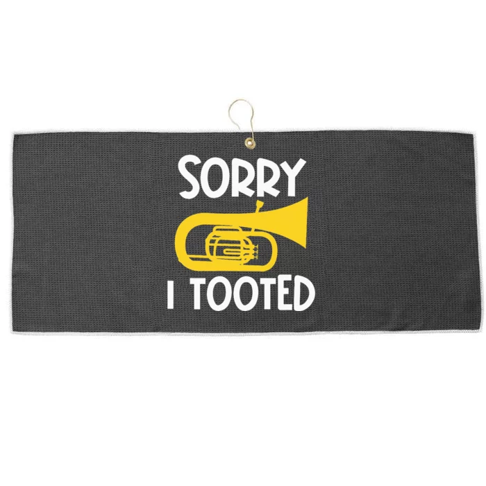 Sorry I Tooted Baritone Funny Euphonium Player Brass Band Large Microfiber Waffle Golf Towel