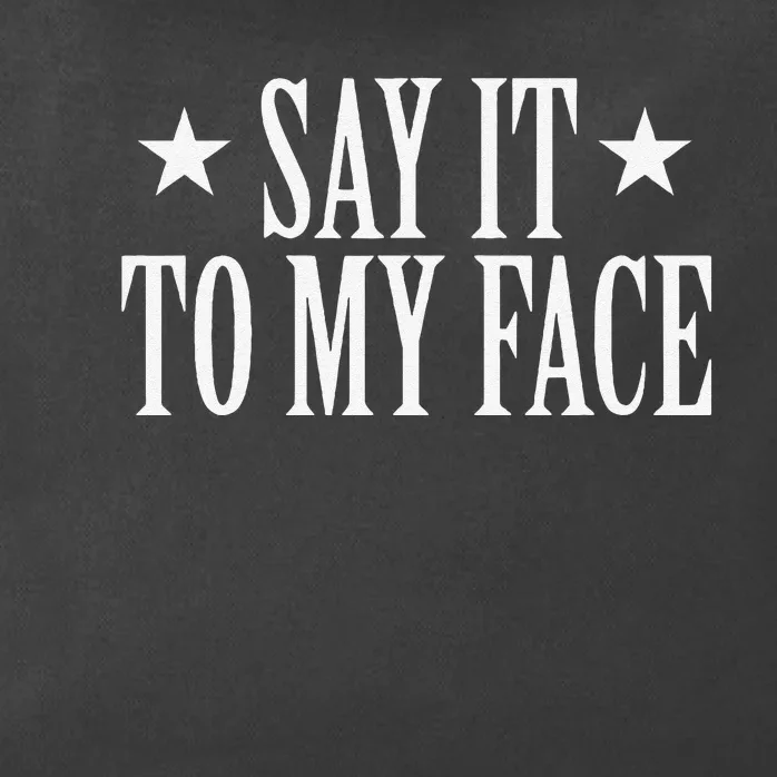 Say It To My Face Kamala Zip Tote Bag