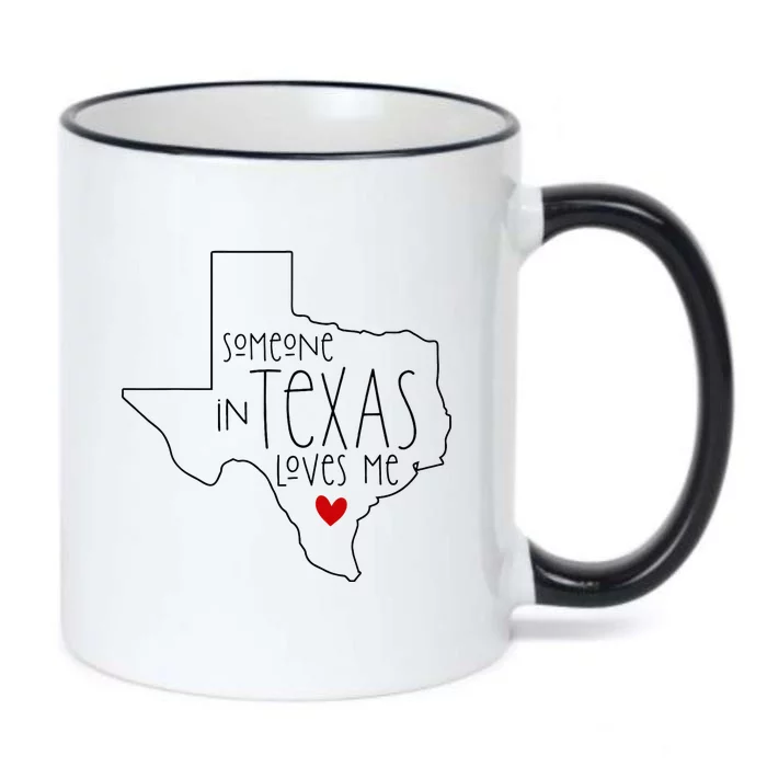 Someone In Texas Loves Me Black Color Changing Mug