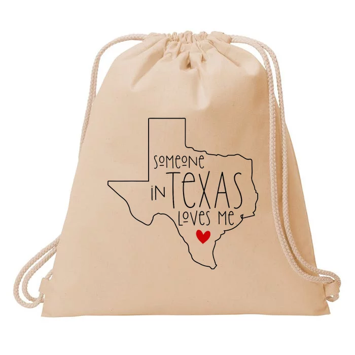 Someone In Texas Loves Me Drawstring Bag