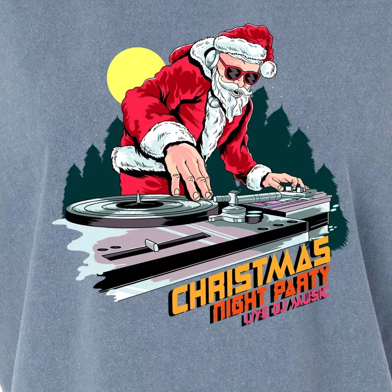 Santa Is The DJ Garment-Dyed Women's Muscle Tee