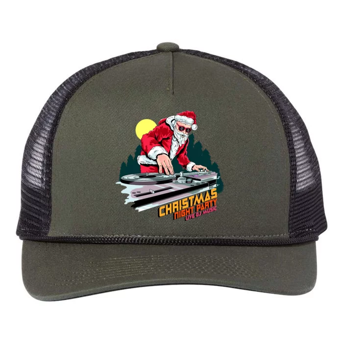 Santa Is The DJ Retro Rope Trucker Hat Cap