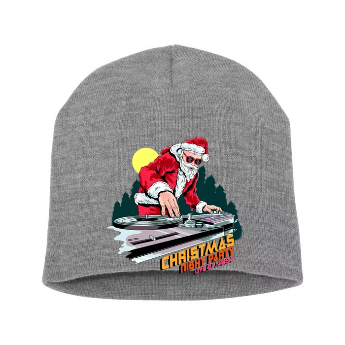 Santa Is The DJ Short Acrylic Beanie