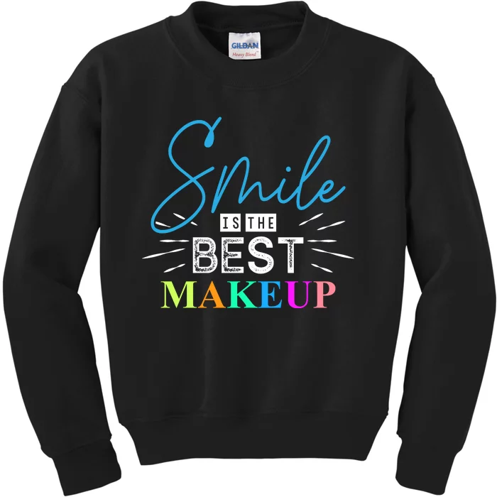 Smile Is The Best Makeup Kids Sweatshirt