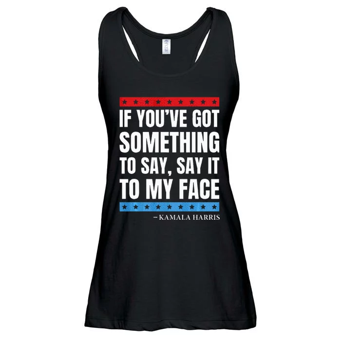 Say It To My Face Kamala Harris Debates 2024 Ladies Essential Flowy Tank