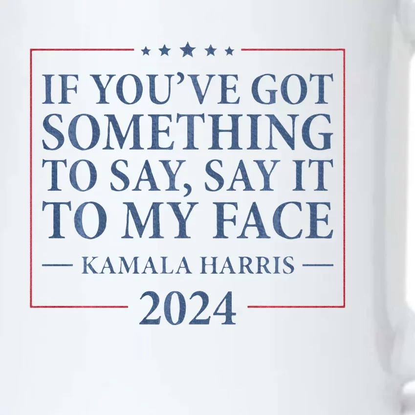 Say It To My Face Kamala Harris Debates 2024 Black Color Changing Mug