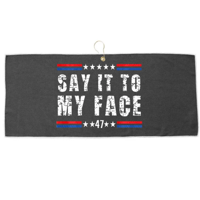 Say It To My Face Large Microfiber Waffle Golf Towel