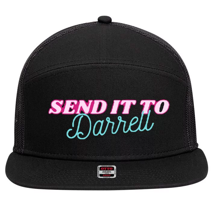 Send It To Darrell 7 Panel Mesh Trucker Snapback Hat