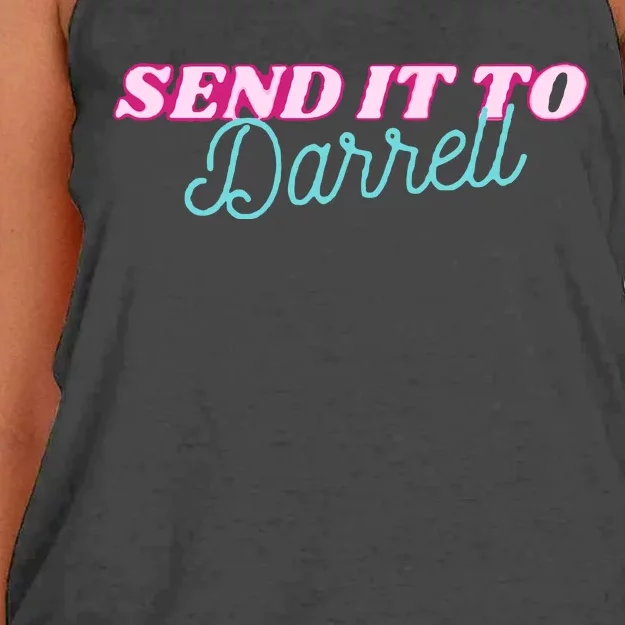 Send It To Darrell Women's Knotted Racerback Tank