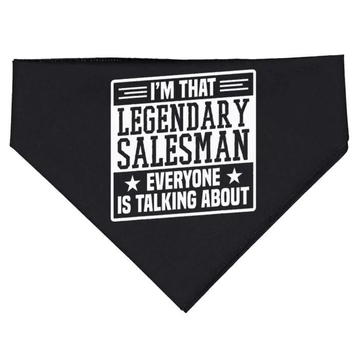 Salesman IM That Legendary Salesman Funny Salesman USA-Made Doggie Bandana