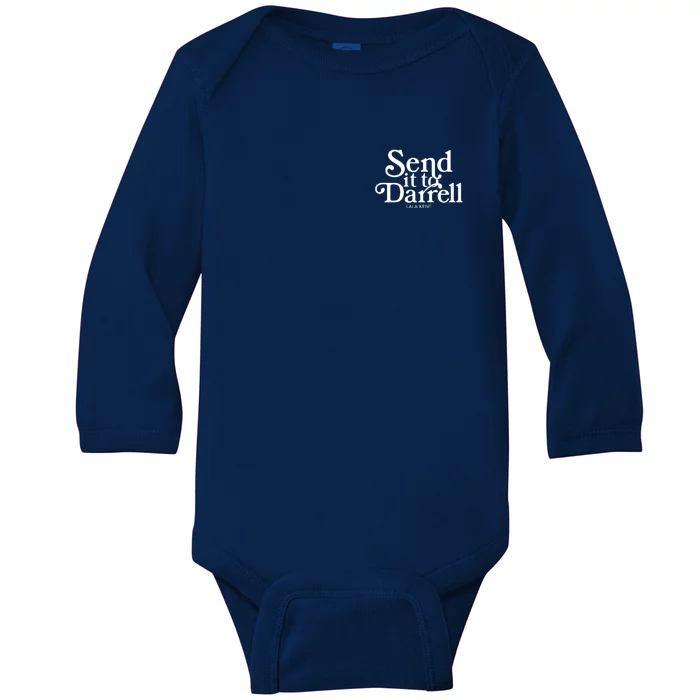 Send It To Darrell Front & Back Baby Long Sleeve Bodysuit