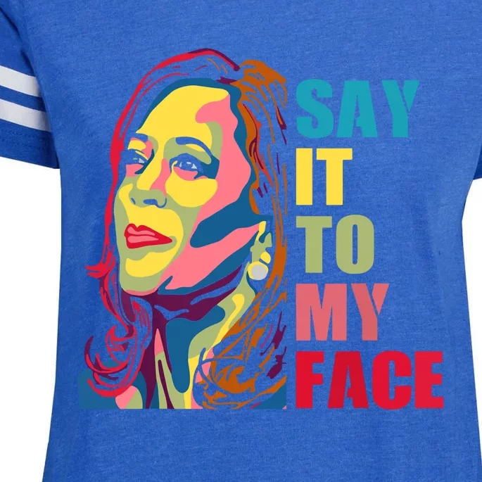 Say It To My Face Enza Ladies Jersey Football T-Shirt