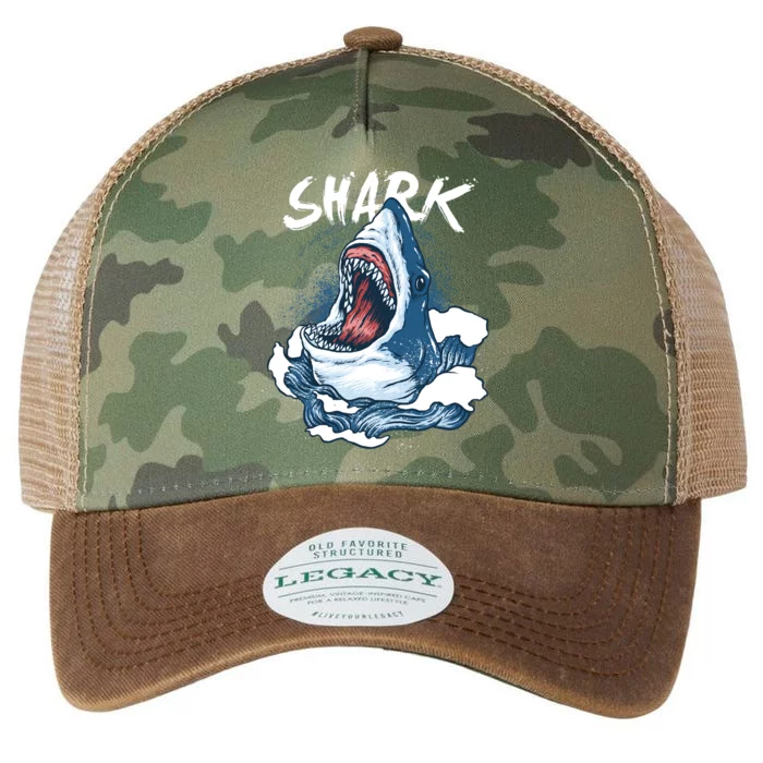 Shark In The Ocean Cool Sharks Week Waves Bite Legacy Tie Dye Trucker Hat