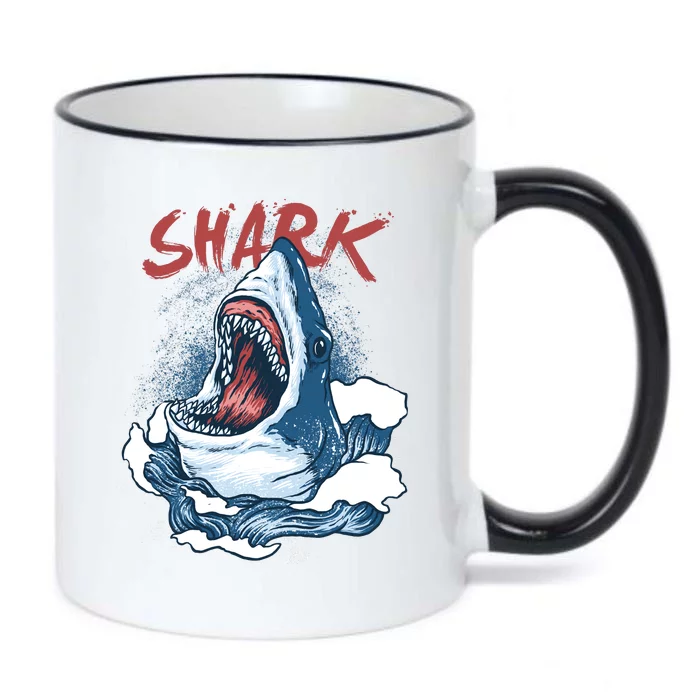 Shark In The Ocean Cool Sharks Week Waves Bite Black Color Changing Mug