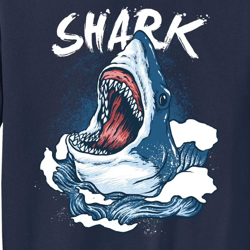 Shark In The Ocean Cool Sharks Week Waves Bite Sweatshirt