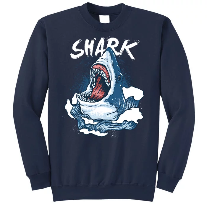 Shark In The Ocean Cool Sharks Week Waves Bite Sweatshirt