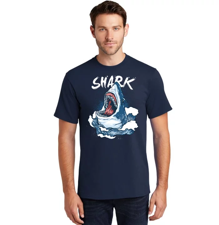 Shark In The Ocean Cool Sharks Week Waves Bite Tall T-Shirt