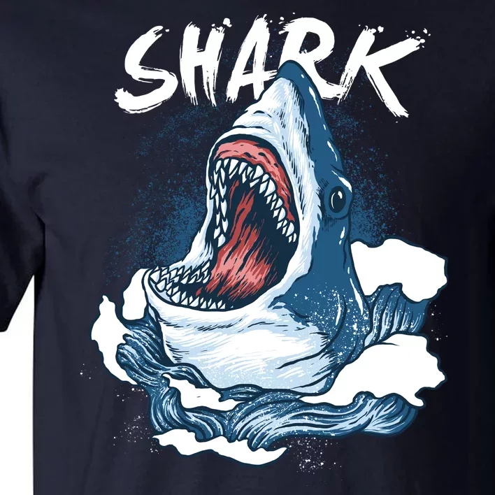 Shark In The Ocean Cool Sharks Week Waves Bite Tall T-Shirt