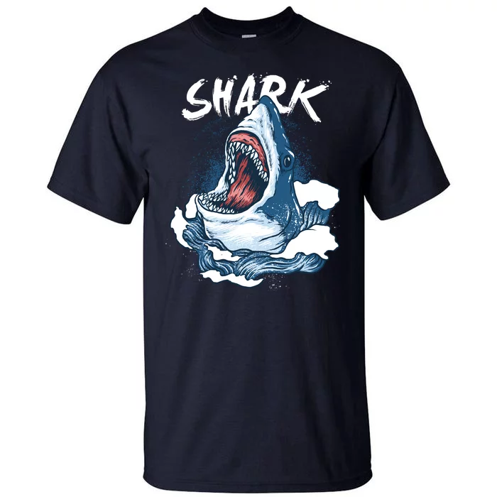 Shark In The Ocean Cool Sharks Week Waves Bite Tall T-Shirt