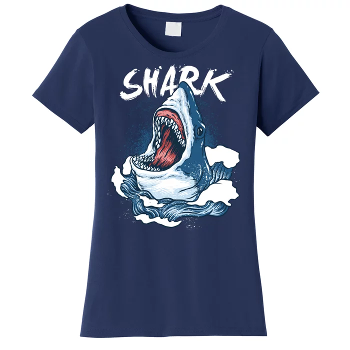 Shark In The Ocean Cool Sharks Week Waves Bite Women's T-Shirt