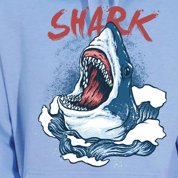 Shark In The Ocean Cool Sharks Week Waves Bite Unisex Surf Hoodie