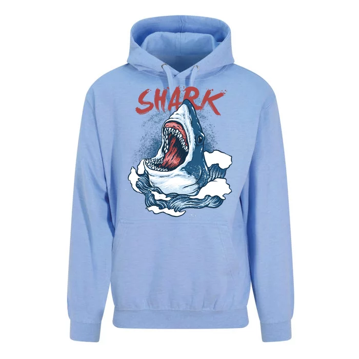 Shark In The Ocean Cool Sharks Week Waves Bite Unisex Surf Hoodie