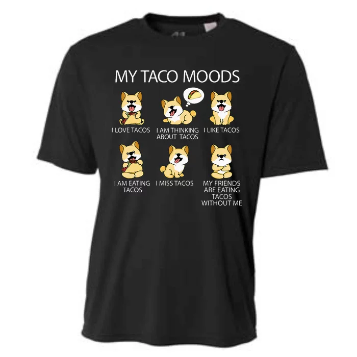 Shiba Inu Taco Lover Women Dog Owner Tacos Cooling Performance Crew T-Shirt