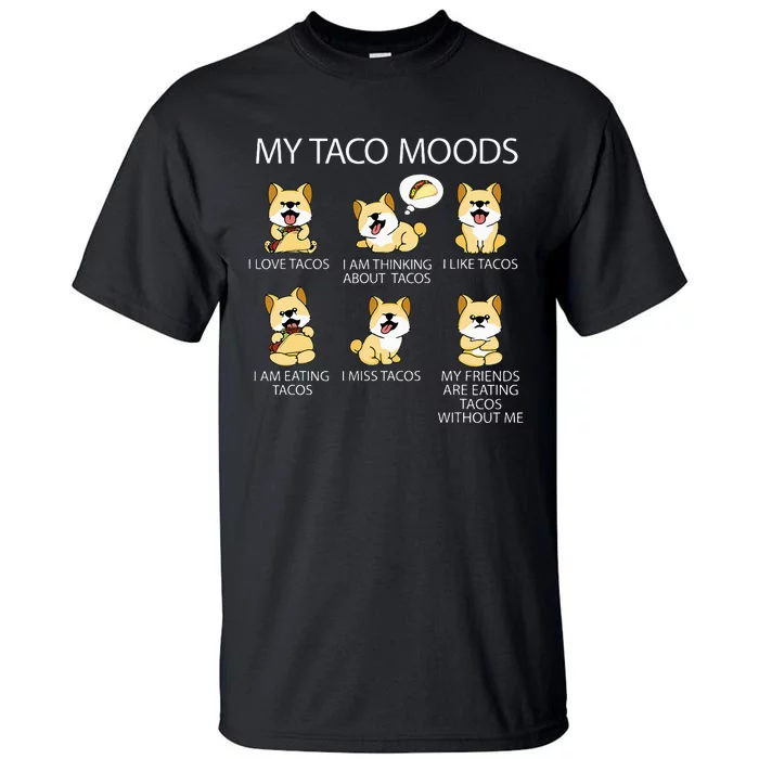 Shiba Inu Taco Lover Women Dog Owner Tacos Tall T-Shirt