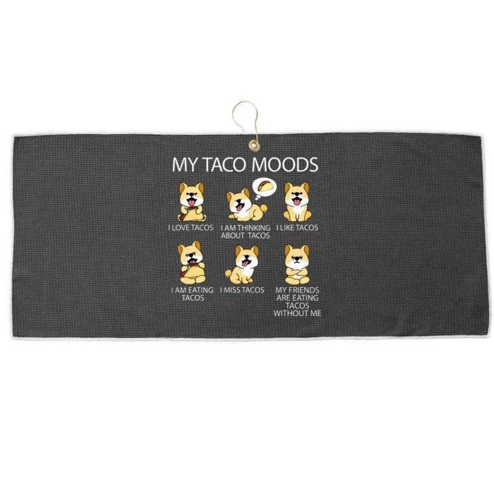 Shiba Inu Taco Lover Women Dog Owner Tacos Large Microfiber Waffle Golf Towel