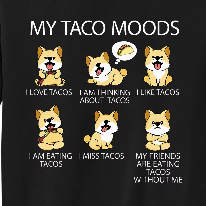 Shiba Inu Taco Lover Women Dog Owner Tacos Tall Sweatshirt