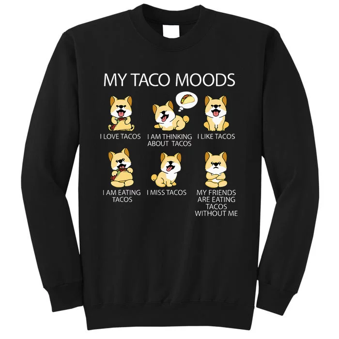 Shiba Inu Taco Lover Women Dog Owner Tacos Tall Sweatshirt