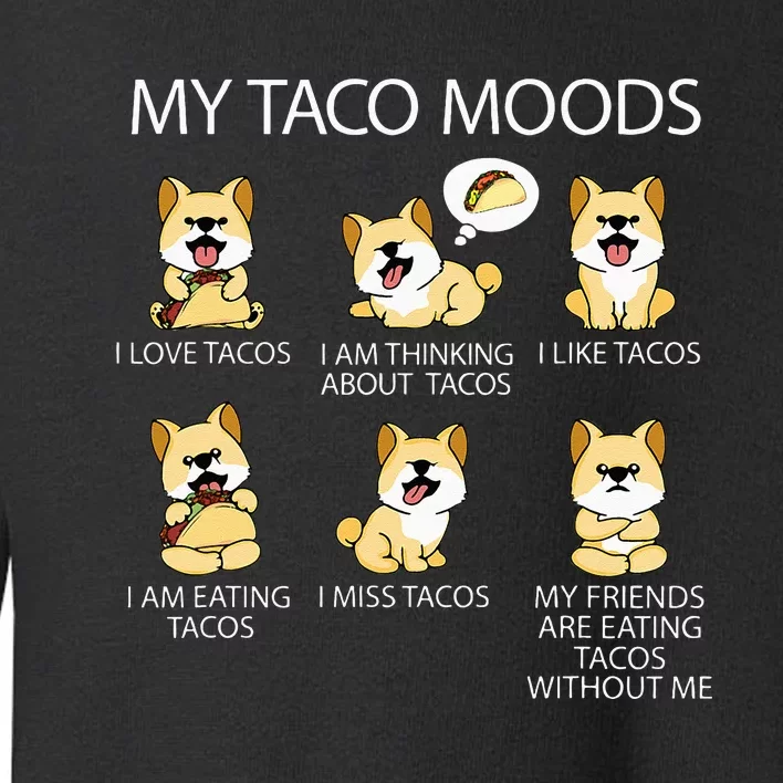 Shiba Inu Taco Lover Women Dog Owner Tacos Toddler Sweatshirt