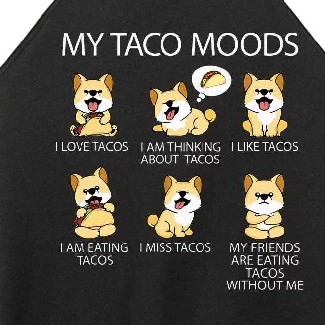 Shiba Inu Taco Lover Women Dog Owner Tacos Women’s Perfect Tri Rocker Tank