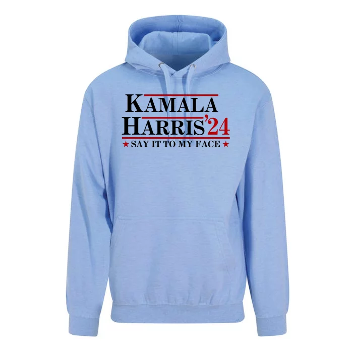 Say It To My Face Funny Kamala Harris 2024 Unisex Surf Hoodie