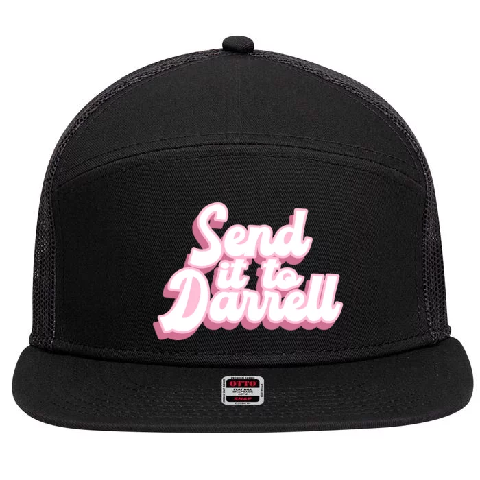 Send It To Darrell 7 Panel Mesh Trucker Snapback Hat