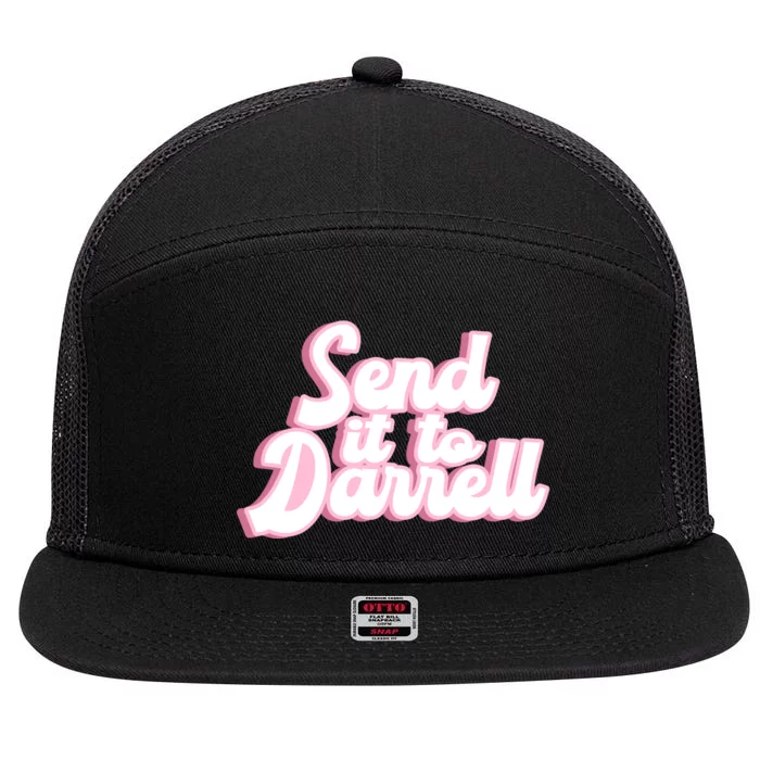 Send It To Darrell 7 Panel Mesh Trucker Snapback Hat