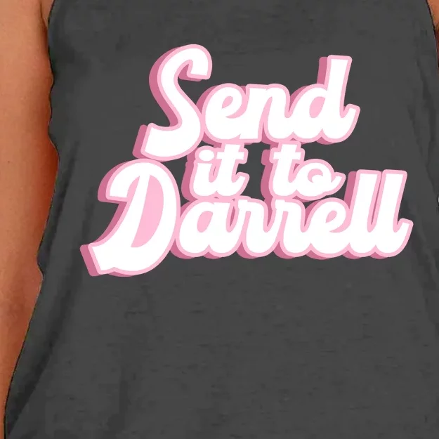 Send It To Darrell Women's Knotted Racerback Tank