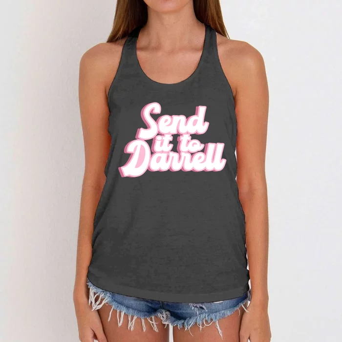 Send It To Darrell Women's Knotted Racerback Tank