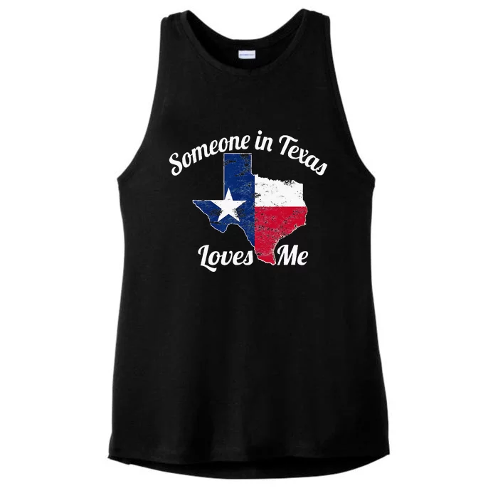 Someone In Texas Loves Me Texas Texan Love Ladies Tri-Blend Wicking Tank