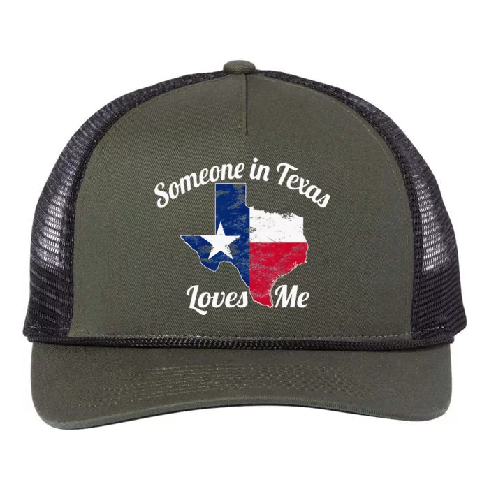 Someone In Texas Loves Me Texas Texan Love Retro Rope Trucker Hat Cap