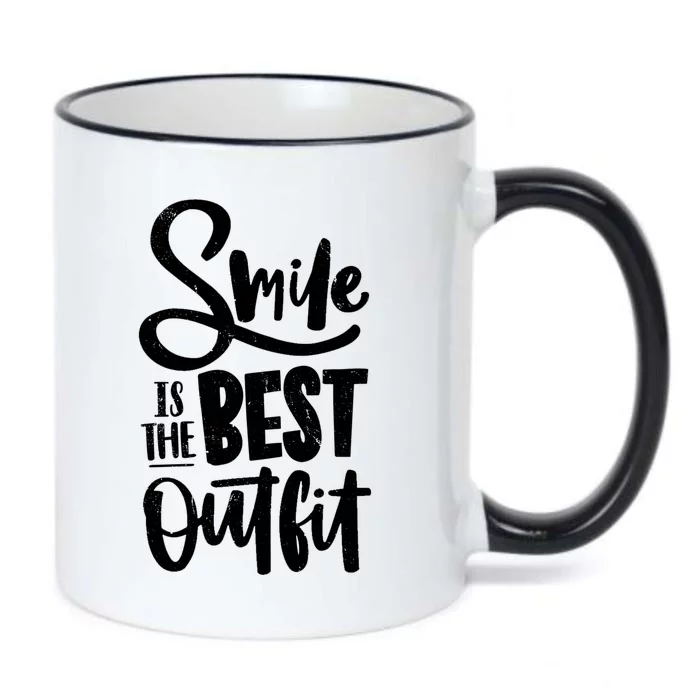 Smile Is The Best Outfit Cute Gift Black Color Changing Mug